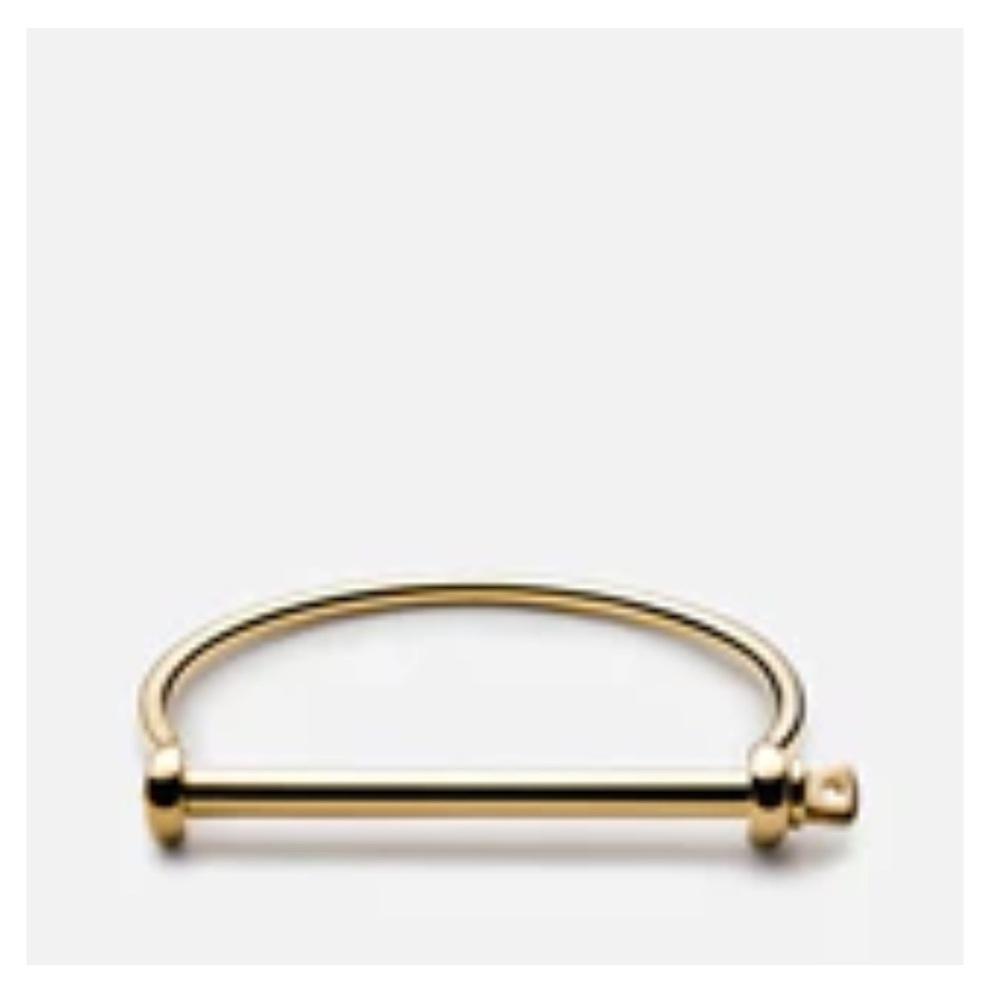 Thin Screw Cuff- Gold